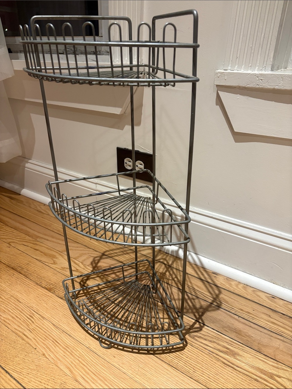 3-Tier Corner Bath Caddy Organizer in Gray